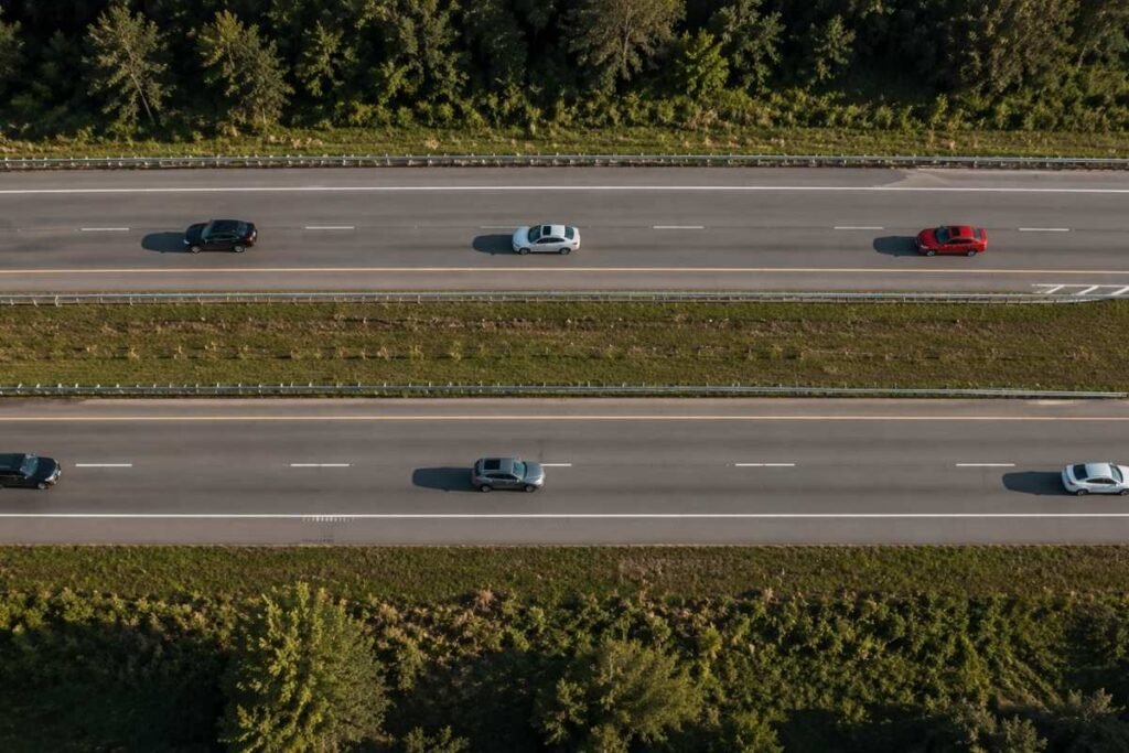 Comparison of safe following distance at different driving speeds